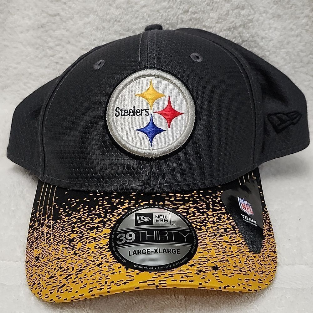 New Era 39Thirty Pittsburgh Steelers L/XL Stretchfit Hat - New